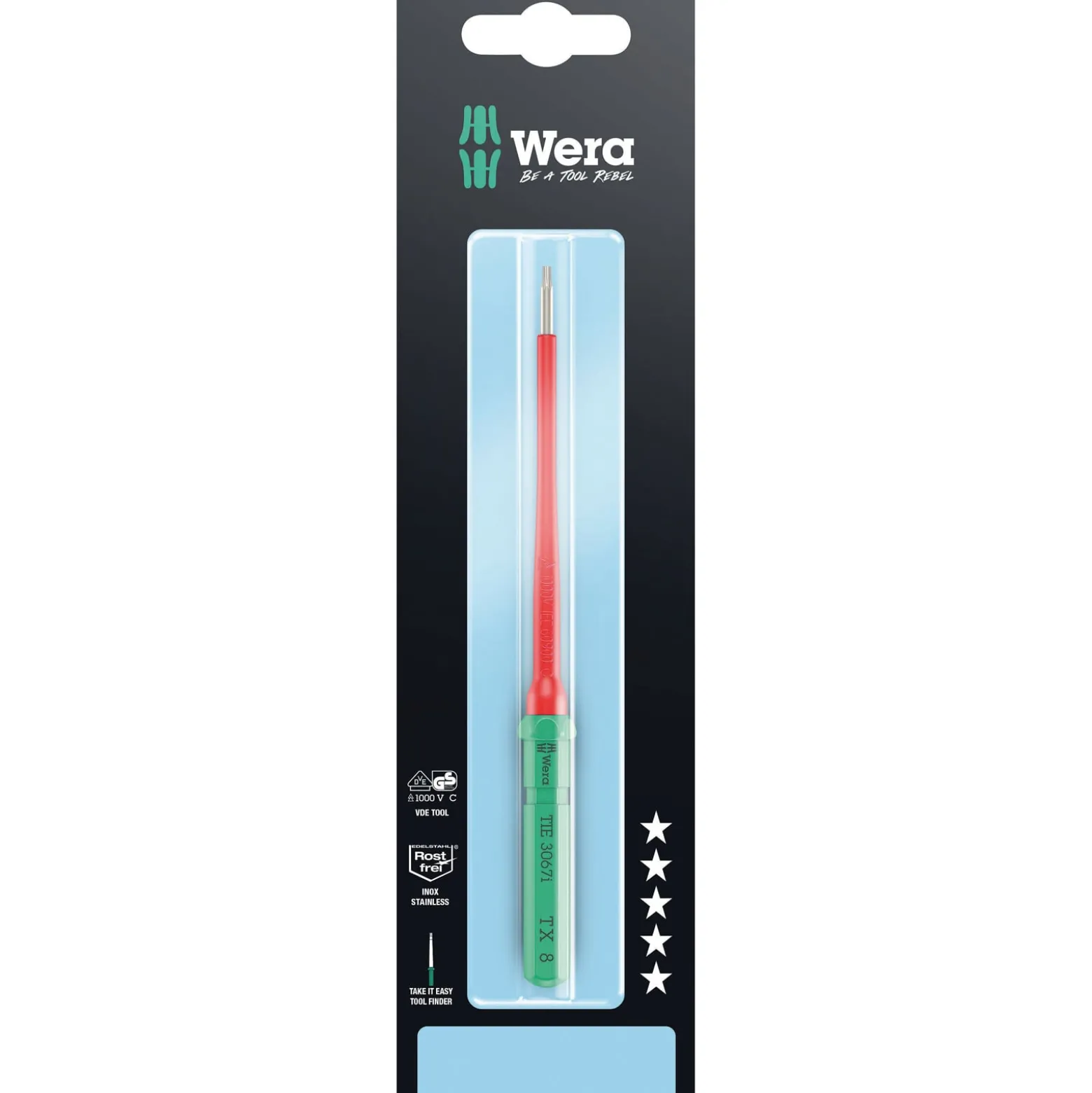 Wera Kraftform Kompakt VDE 3067 i TORX® Take it easy SB, Edelstahl - 05006586001