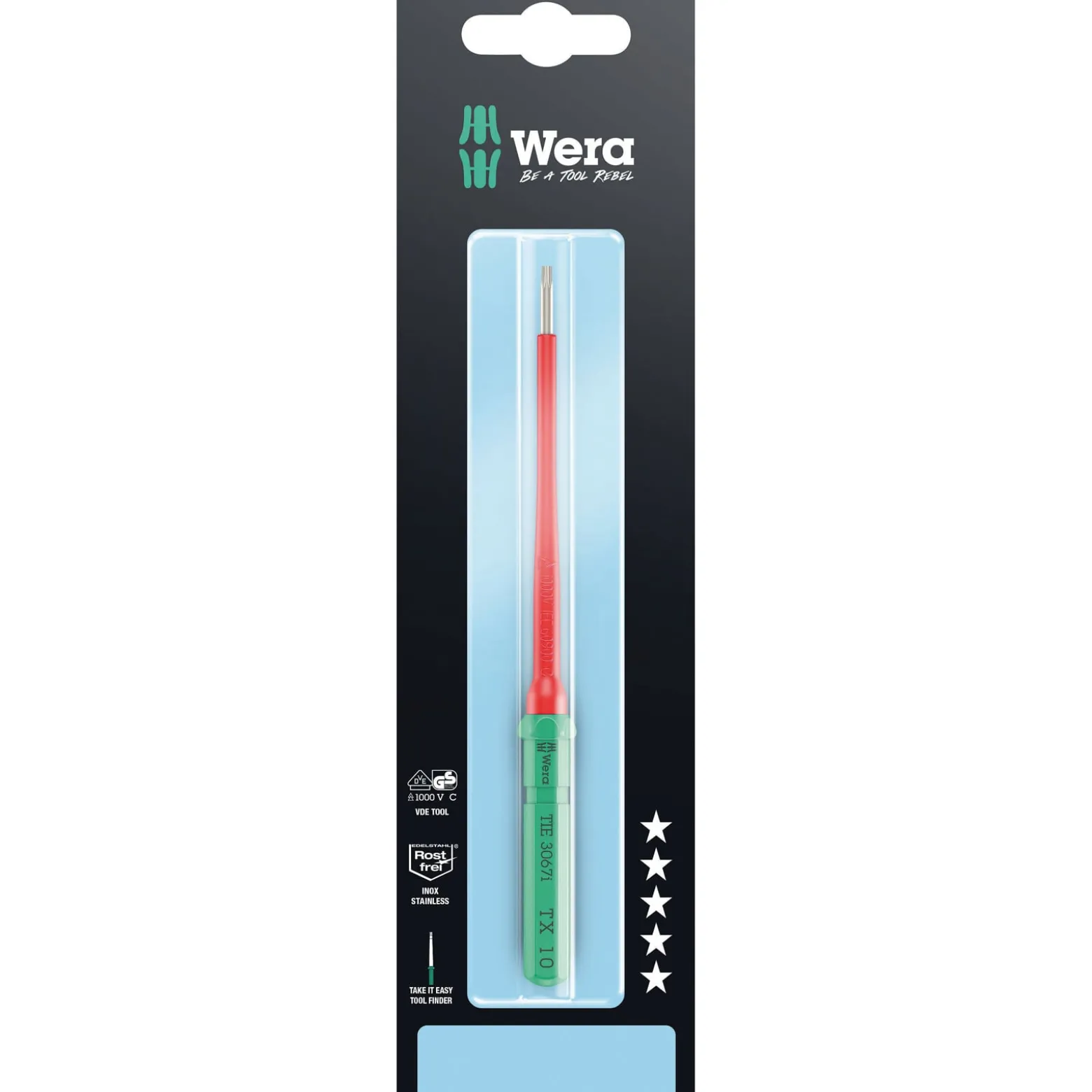 Wera Kraftform Kompakt VDE 3067 i TORX® Take it easy SB, Edelstahl - 05006588001