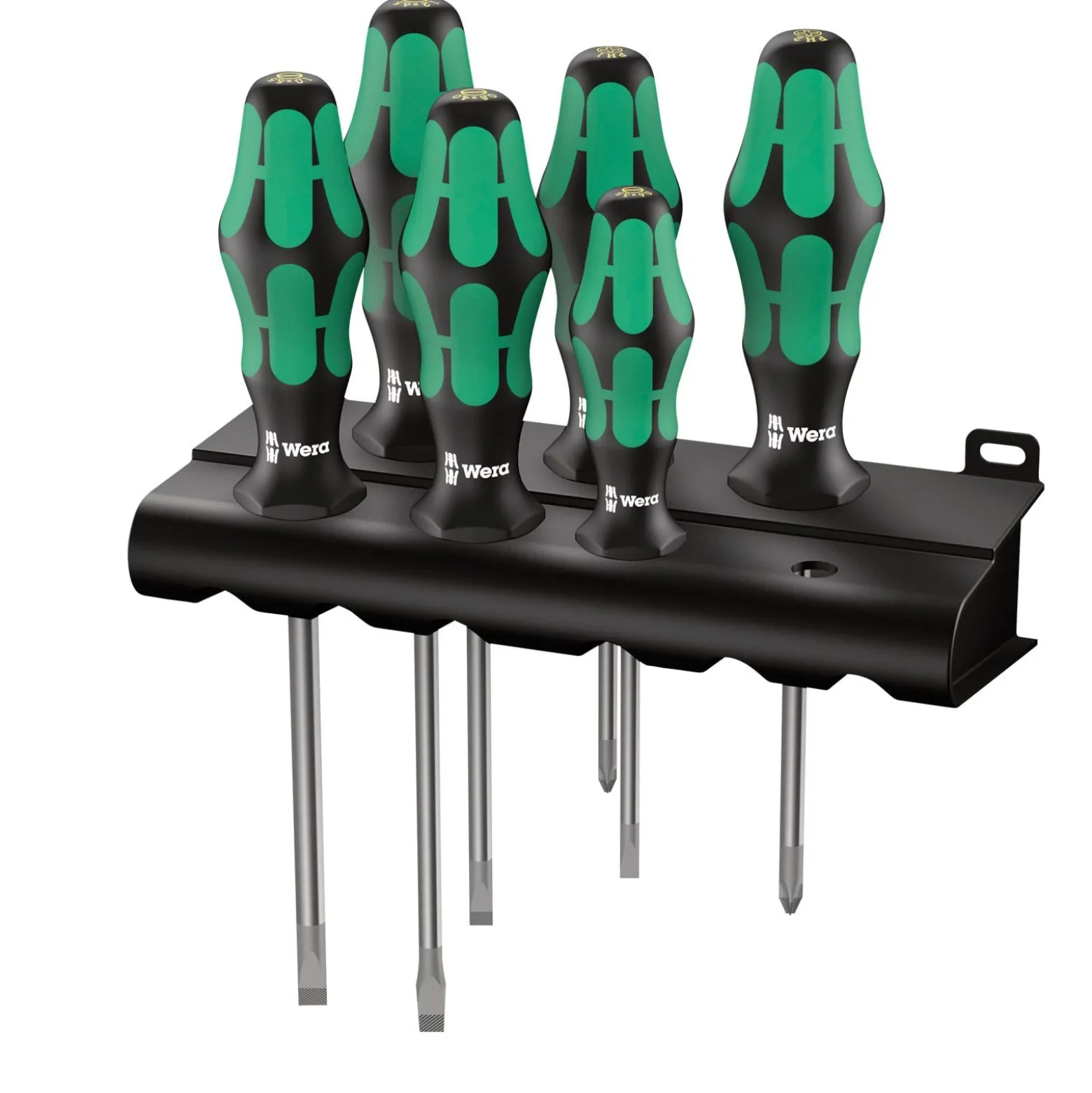 Wera 334/6 Rack Schraubendrehersatz Kraftform Plus Lasertip + Rack - 105650