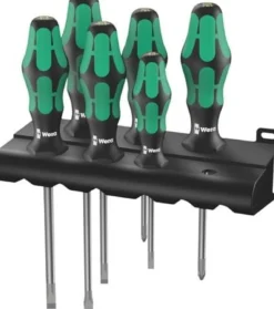 Wera 334/6 Rack Schraubendrehersatz Kraftform Plus Lasertip + Rack - 105650