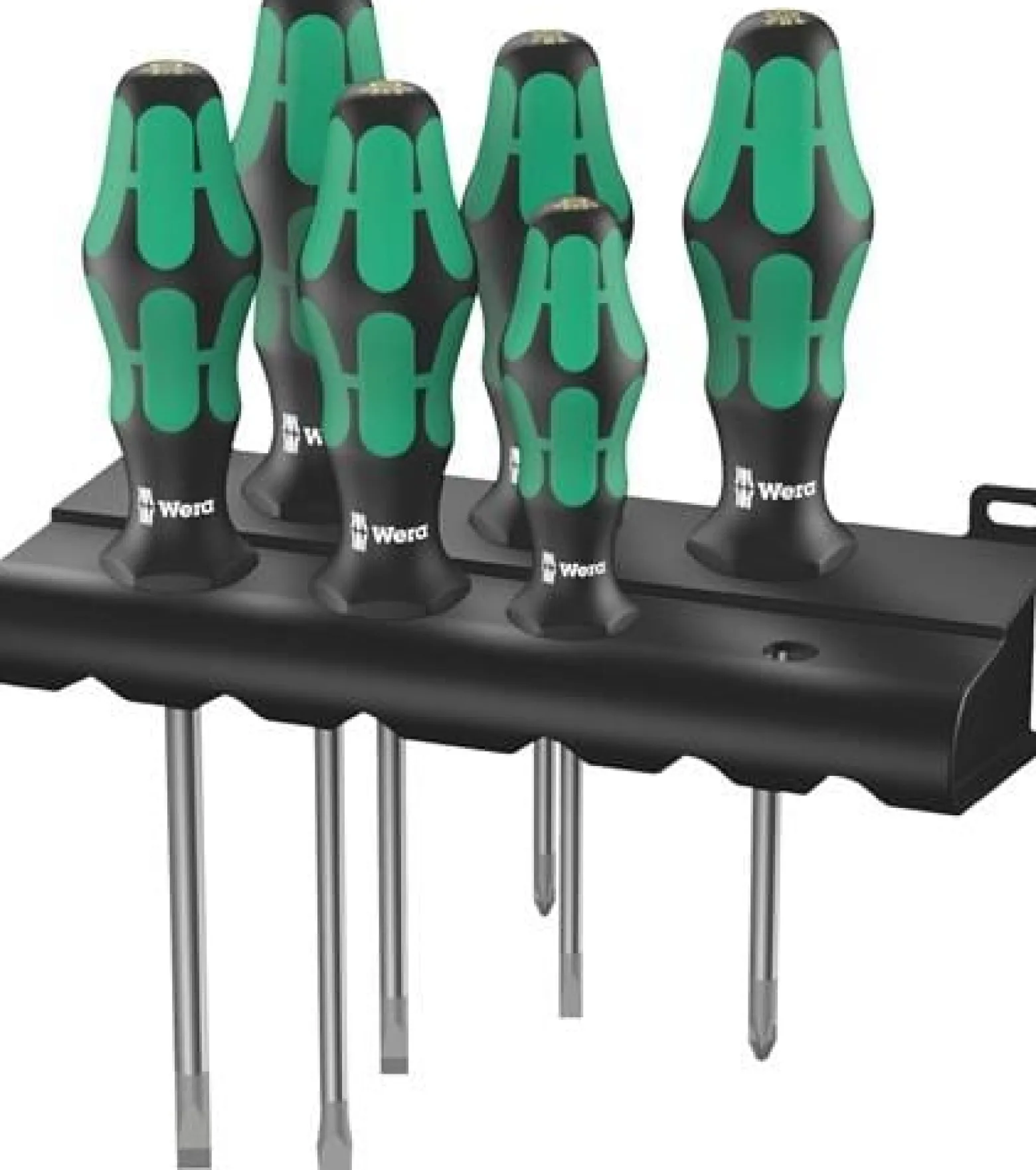 Wera 334/6 Rack Schraubendrehersatz Kraftform Plus Lasertip + Rack - 105650