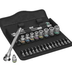 Wera 8100 SA 7 Zyklop Metal-Knarrensatz Durchsteckvierkant 1/4