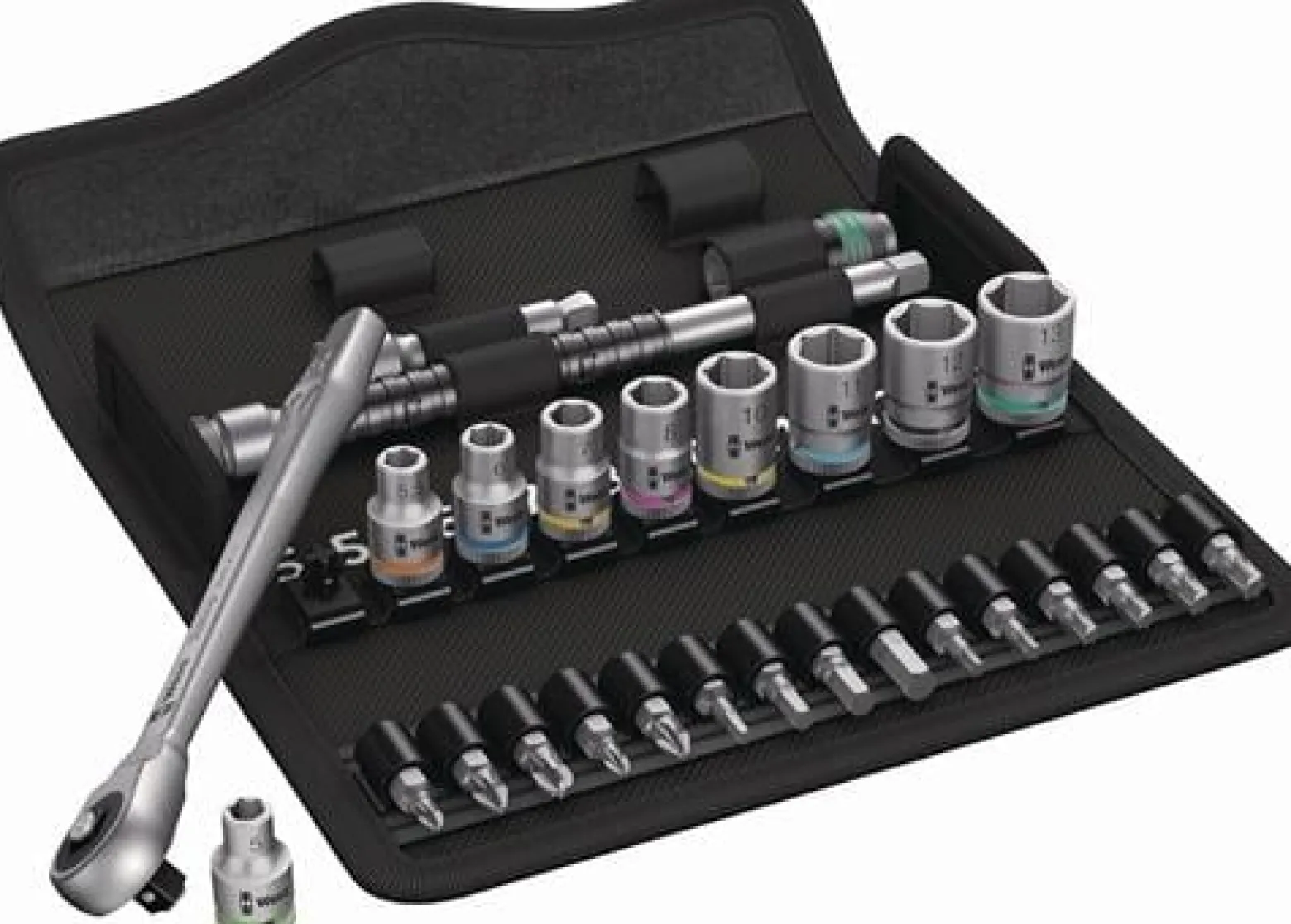Wera 8100 SA 7 Zyklop Metal-Knarrensatz Durchsteckvierkant 1/4"-Antrieb - 004017