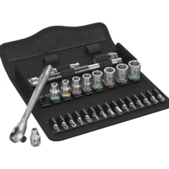 Wera 8100 SA 10 Zyklop Metal-Knarrensatz Durchsteckvierkant 1/4"-Antrieb zöllig - 004020