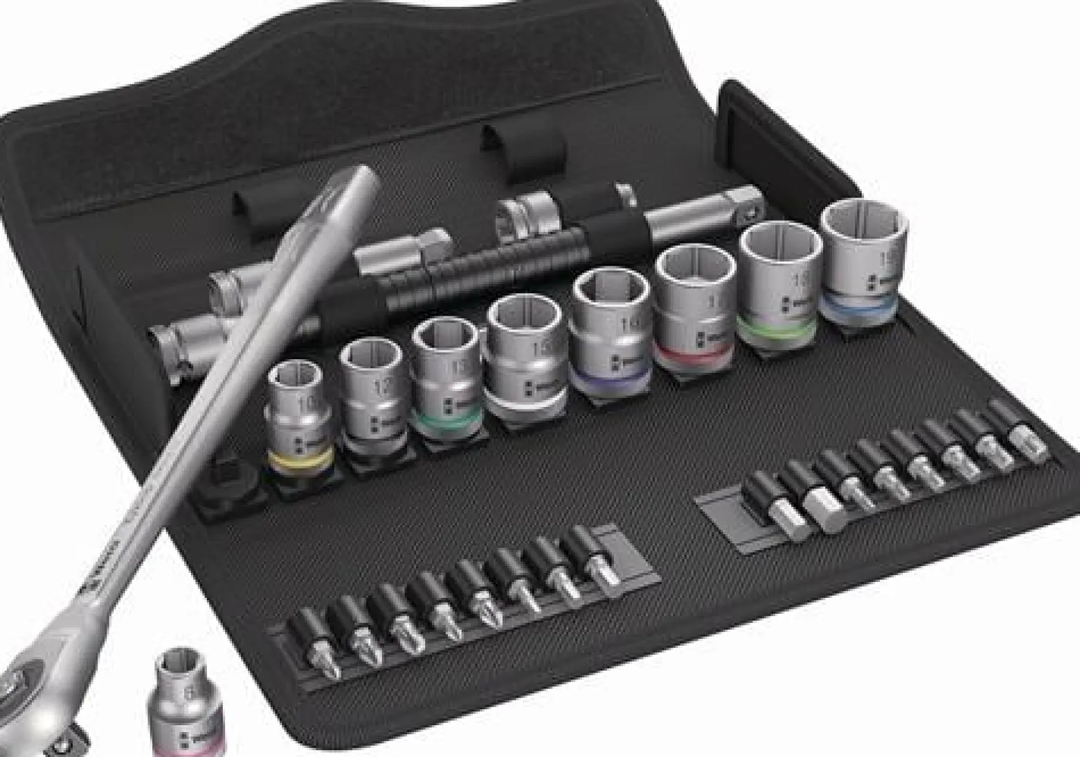 Wera 8100 SB 7 Zyklop Metal-Knarrensatz Durchsteckvierkant 3/8"-Antrieb - 004047