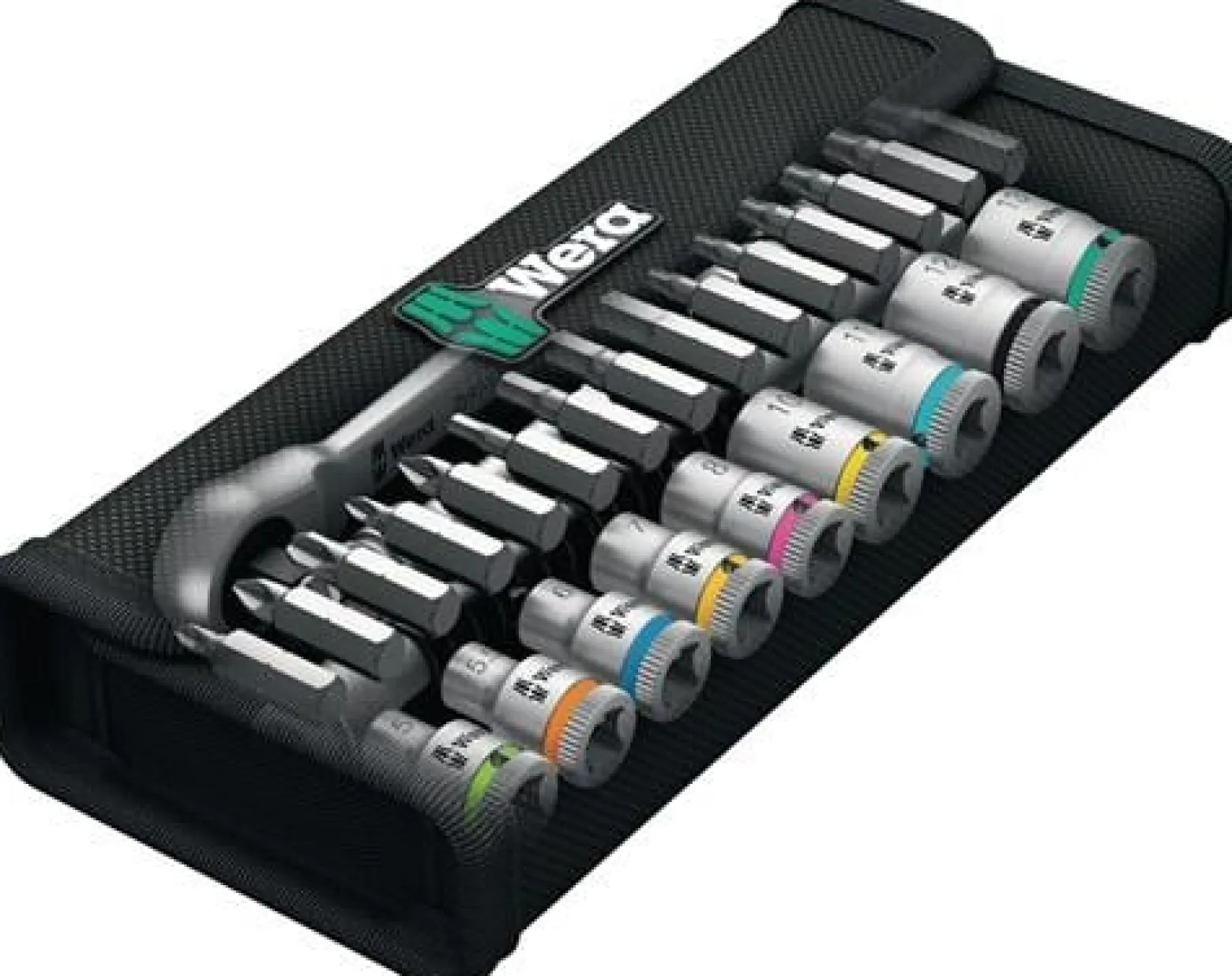Wera 8100 SB 7 Zyklop Metal-Knarrensatz Durchsteckvierkant 3/8"-Antrieb - 004047