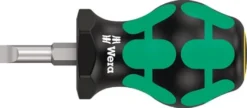 Wera Schraubendreher 335 Stubby Schneiden-B.5,5mm Klingen-L.24,5mm 2K-Griff Rundkl. - 5008842001