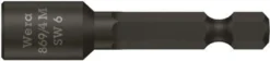 Wera Steckschlüsseleinsatz 869/4M mit 6-kant-Antrieb Schlüsselweite 6 mm Länge 50 mm mit Magnet - 5060421001