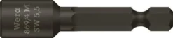 Wera Steckschlüsseleinsatz 869/4M mit 6-kant-Antrieb Schlüsselweite 6 mm Länge 50 mm mit Magnet - 5060421001