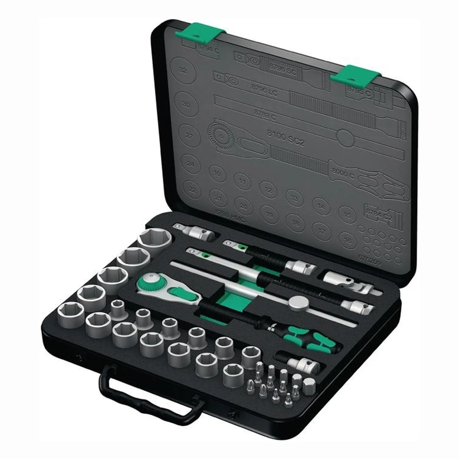Wera Steckschlüsselsatz Zyklop Speed 37tlg. 1/2″ SW 10-32 mm Anzahl Zähne 72 6-kant - 5003645001