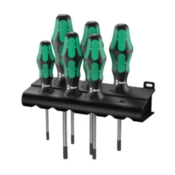 Wera 367/6 Torx BO Kraftform Plus Torx BO-Schraubendrehersatz + Rack - 138250