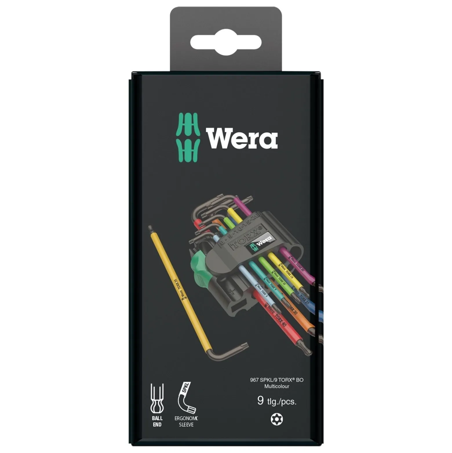 Wera Winkelschlüsselsatz 967 SPKL/ TORX BO 9tlg. Multicolour - 073599