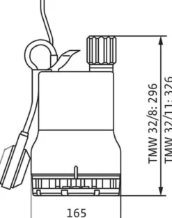 Wilo Schmutzwasser-Tauchmotorpumpe Drain TMW 32/8,Rp11/4,1x230V,0.37kW