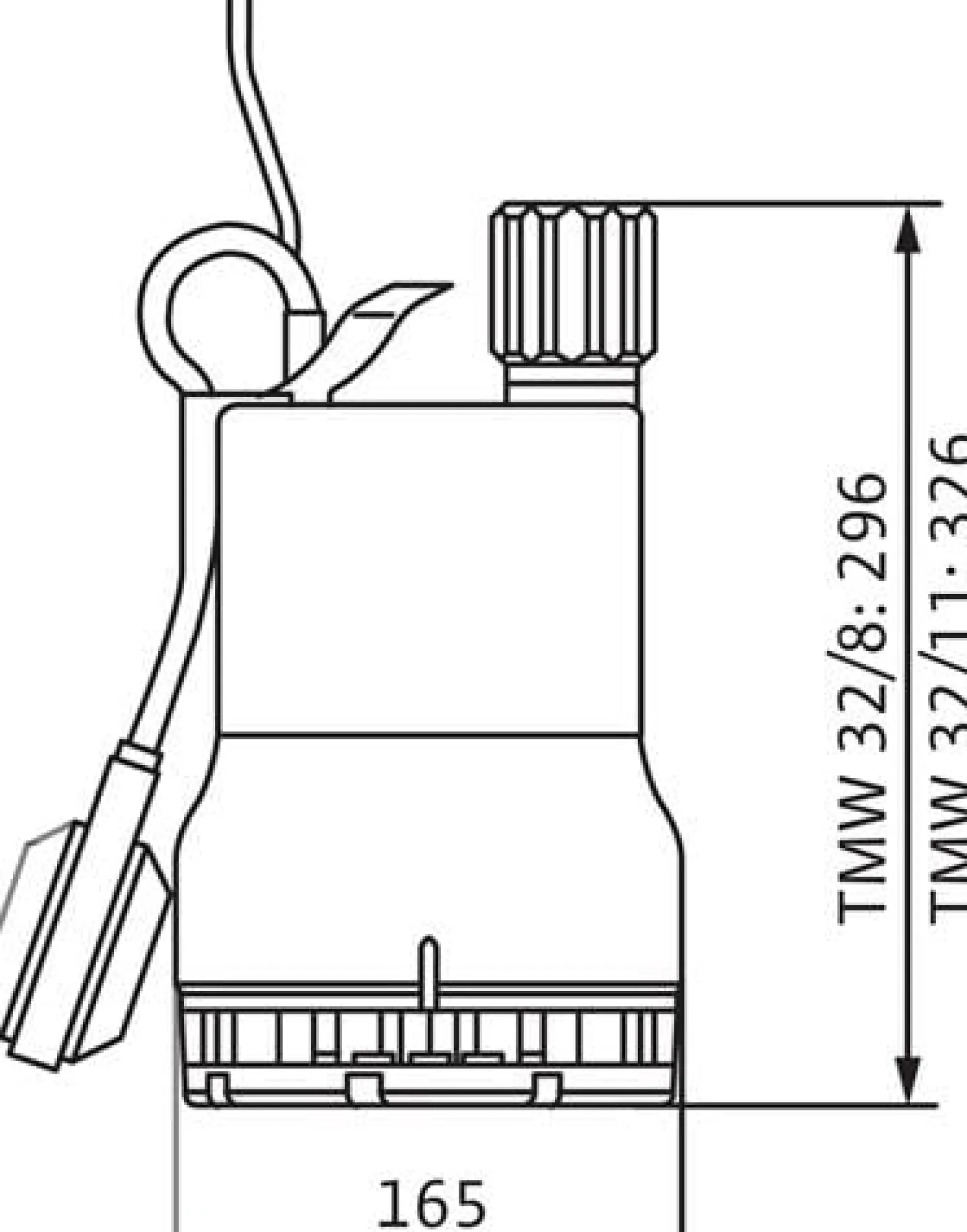Wilo Schmutzwasser-Tauchmotorpumpe Drain TMW 32/8,Rp11/4,1x230V,0.37kW