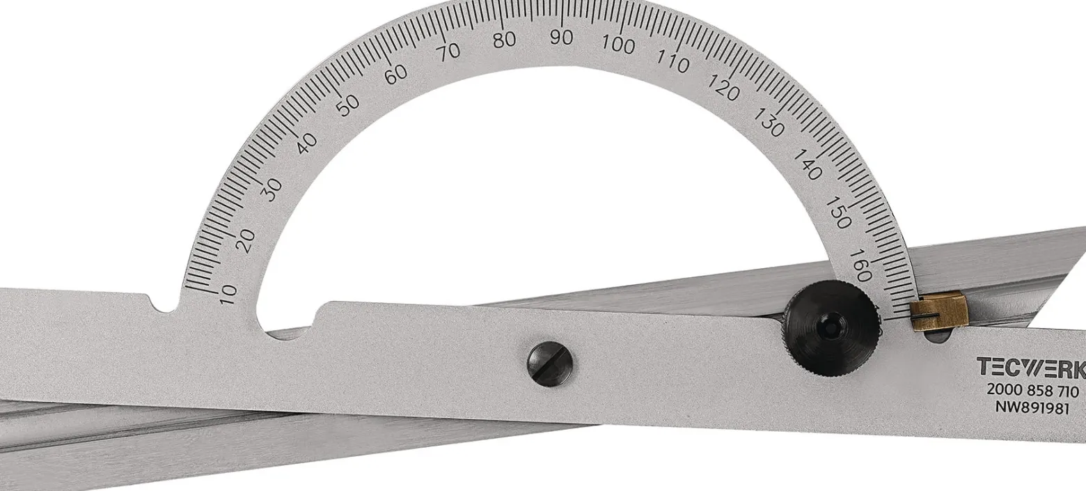Winkelmesser Gradbogen-D.100mm Schienen-L.150mm TECWERK