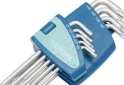 Winkelschraubendrehersatz 9-tlg.T9-T45 m.Kugelk.Ku.-Halter TECWERK