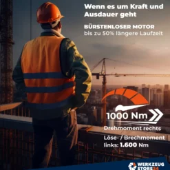 WS24 Akku-Drehschlagschrauber WDS 18V 1/2" 1.600 NM / 1x 5,0 Ah Akku + Schnellladegerät inkl. Steckschlüsseleinsätze