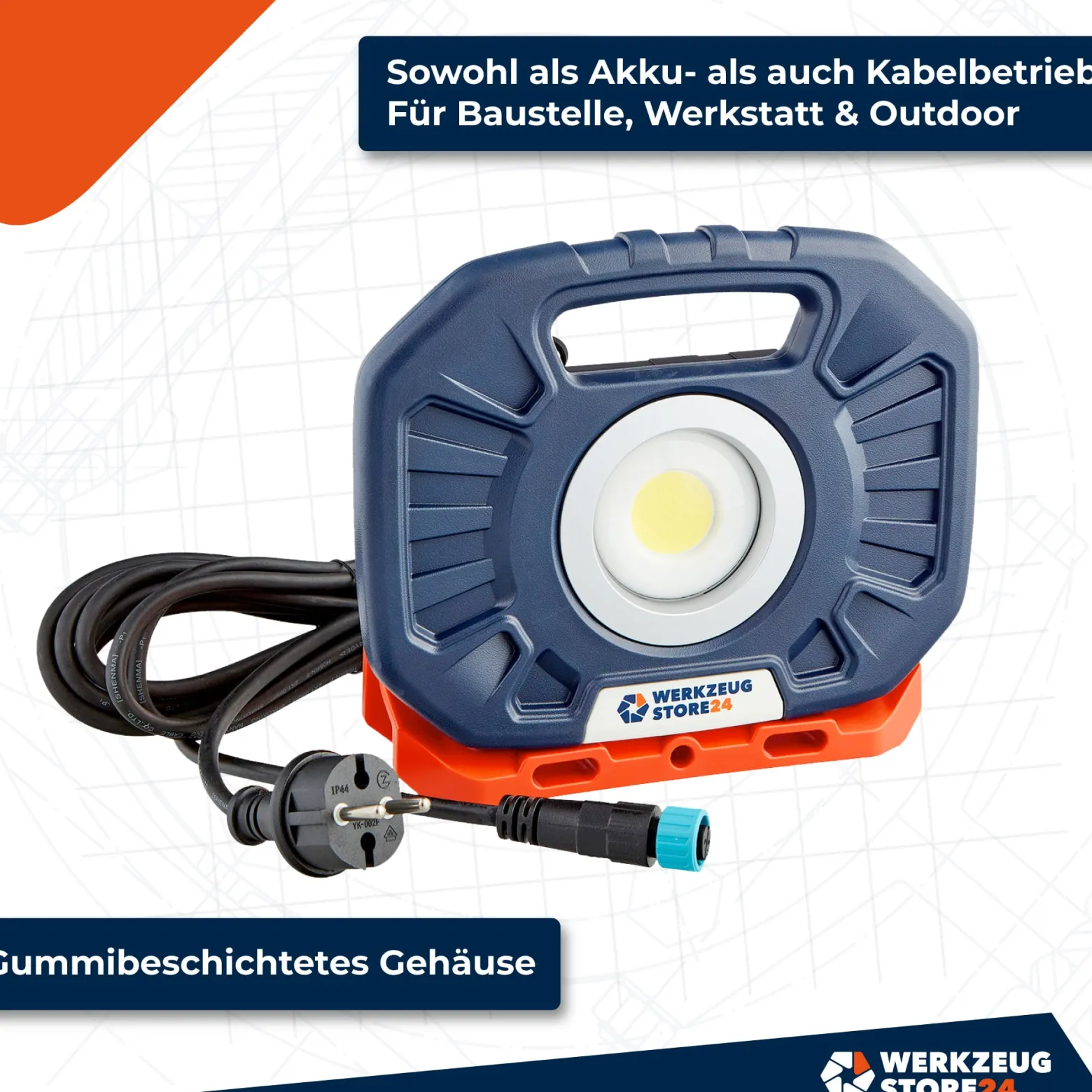 WS24 Akku LED-Baustrahler 2.500 Lumen (COB) 25 W - WS24-100043