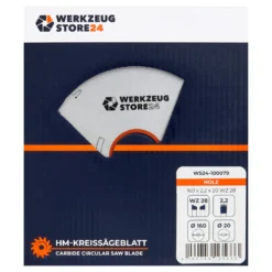 WS24 HM Kreissägeblatt Holz 160 x 2,2 x 20 WZ 28 - WS24-100079