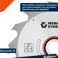 WS24 HM Kreissägeblatt Holz 160 x 2,2 x 20WZ 12 - WS24-100077
