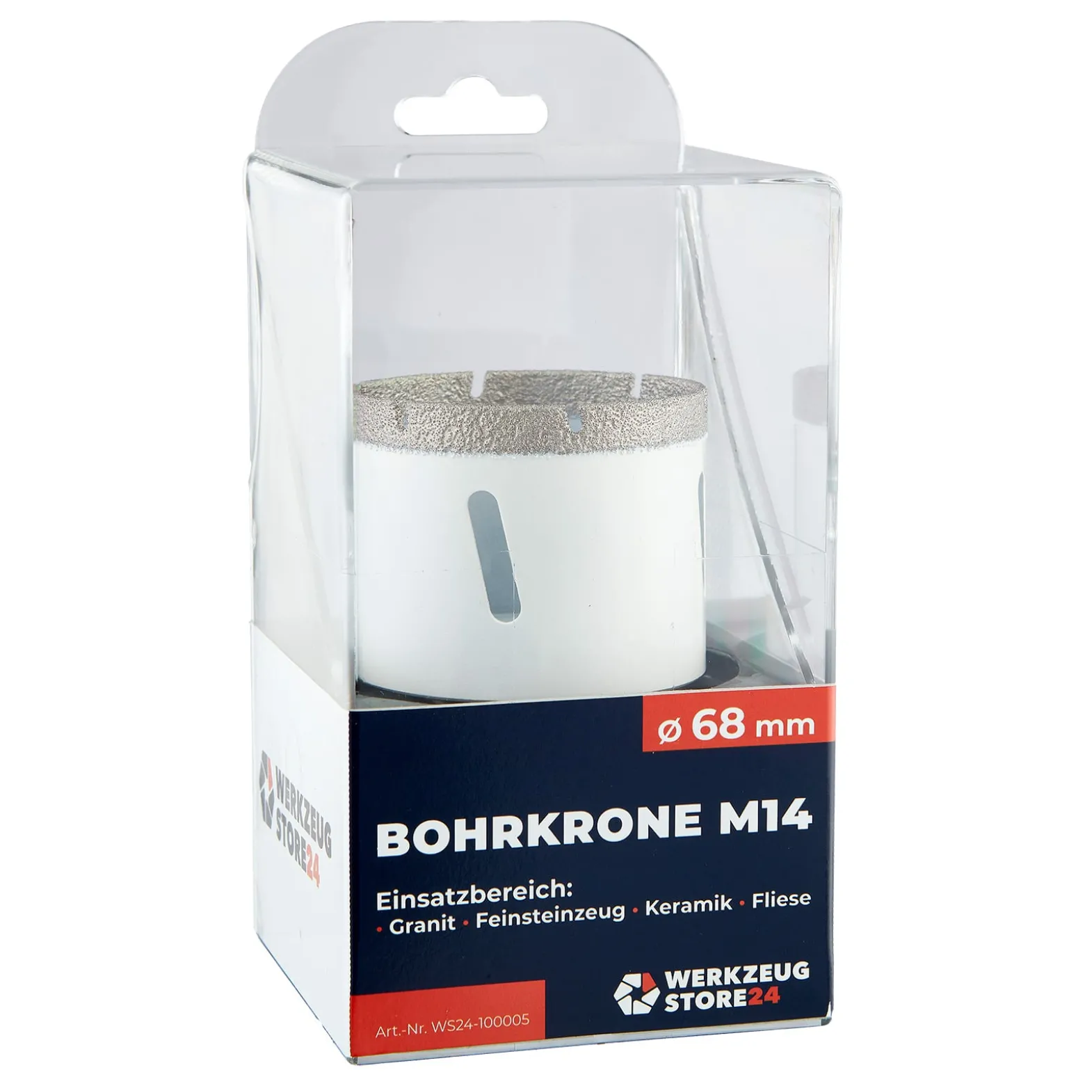 WS24 M14 Diamantbohrkrone SuperDry Ø 68 mm