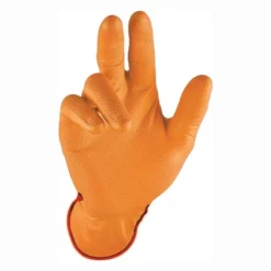50x STRONGHAND Einweghandschuh Grip orange EN 388 EN 374 PSA III Gr. 9 - 0424-8-9