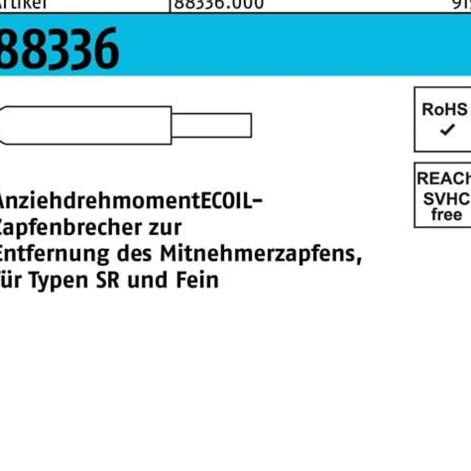 Zapfenbrecher R 88336 M8 Stahl 1 Stück AMECOIL