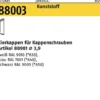 Zierkappe R 88003 f.Kappenschr. F. 3,9 Ku. sw 1000 Stück