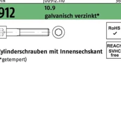 Zylinderschraube DIN 912 Innen-6kt M24x210 10.9 galv.verz. 1St.