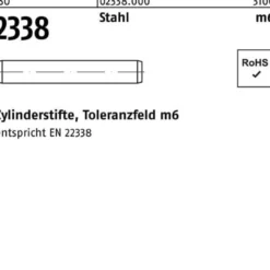 Zylinderstift ISO 2338 10 m6x 60 Stahl 200 Stück